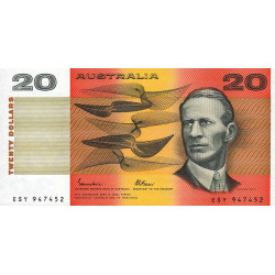 Australie - Pick 46e_2 - 20 dollars - Série ESY - 1985 - Etat : NEUF