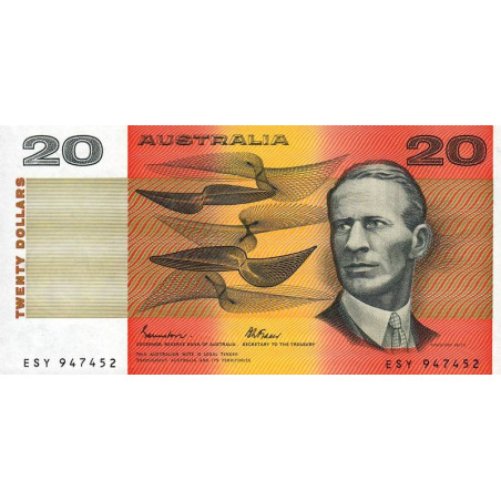 Australie - Pick 46e_2 - 20 dollars - Série ESY - 1985 - Etat : NEUF