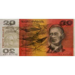 Australie - Pick 46e_2 - 20 dollars - Série ESY - 1985 - Etat : NEUF