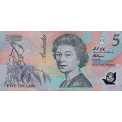 Australie - Pick 50a - 5 dollars - Série AA - 1992 - Polymère - Etat : NEUF