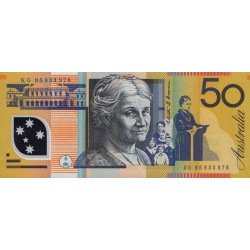 Australie - Pick 54a - 50 dollars - Série KG - 1995 - Polymère - Etat : NEUF