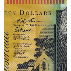 Australie - Pick 54a - 50 dollars - Série KG - 1995 - Polymère - Etat : NEUF
