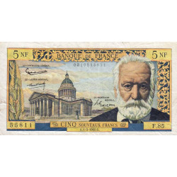 F 56-11 - 01/03/1962 - 5 nouv. francs - Victor Hugo - Série F.85 - Etat : TTB-