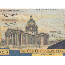F 56-15 - 06/05/1964 - 5 nouv. francs - Victor Hugo - Série X.118 - Etat : TB