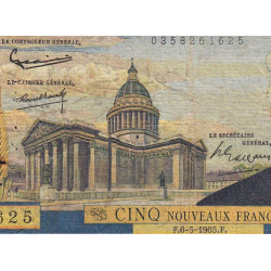 F 56-18 - 06/05/1965 - 5 nouv. francs - Victor Hugo - Série H.144 - Etat : B+