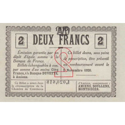 Amiens - Pirot 7-46 - 2 francs - 1915 - Etat : SPL