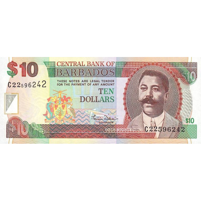 Barbade - Pick 62 - 10 dollars - Série C22 - 2000 - Etat : NEUF