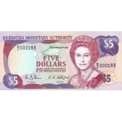 Bermudes - Pick 35b - 5 dollars - Série B/2 - 20/02/1989 - Etat : NEUF