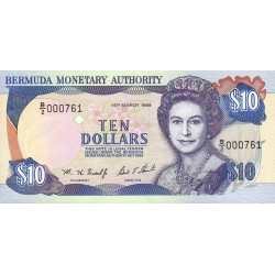 Bermudes - Pick 42b - 10 dollars - Série B/2 - 15/03/1996 - Etat : NEUF