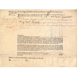 Paris - Louis XV - Emprunt royal de 1720 - Denier 40 - Sign. 1 - Etat : SUP