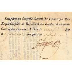Paris - Louis XV - Emprunt royal de 1720 - Denier 40 - Sign. 1 - Etat : SUP