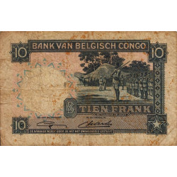 Congo Belge - Pick 14E - 10 francs - Série M - 11/11/1948 - Etat : TB-