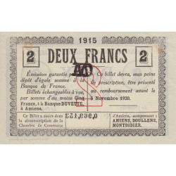 Amiens - Pirot 7-46 variété - 2 francs - 1915 - Etat : SPL