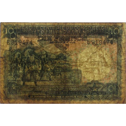 Congo Belge - Pick 22_3 - 10 francs - Série E - 31/08/1952 - Etat : TB-