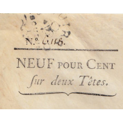 Paris - Louis XVI - Emprunt royal de 1781 - 9% sur 2 têtes - Etat : TTB+ à SUP