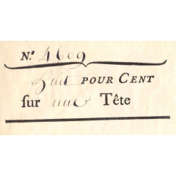 Paris - Louis XVI - Emprunt royal de 1787 - 8% sur 1 tête - Etat : TTB