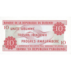 Burundi - Pick 20b - 10 francs - Série L - 01/04/1970 - Etat : NEUF