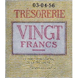 Belgique - Pick 132b - 20 francs - Série G15 - 03/04/1956 - Etat : NEUF