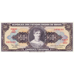 Brésil - Pick 184a - 5 centavos / 50 cruzeiros - Série 1261 - Estampa 2 - 1966 - Etat : NEUF