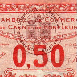 Caen & Honfleur - Pirot 34-16 - 50 centimes - Série A - 1920 - Etat : TB