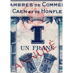 Caen & Honfleur - Pirot 34-19 - 1 franc - 1920 - Annulé - Etat : SUP