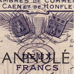 Caen & Honfleur - Pirot 34-11 - 2 francs - 1915 - Annulé - Etat : SUP