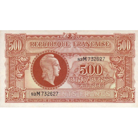 VF 11-02 - 500 francs - Marianne - 1945 - Série 83M - Etat : NEUF