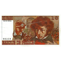 F 63bis-01 - 06/12/1973 - 10 francs - Berlioz - Série Q.12 - Variété sans signature - Etat : SUP+