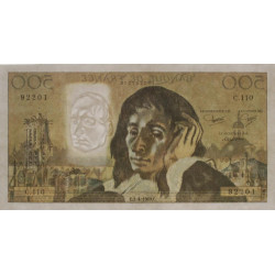 F 71-21 - 03/04/1980 - 500 francs - Pascal - Série C.110 - Variété sans taille-douce - Etat : TTB+