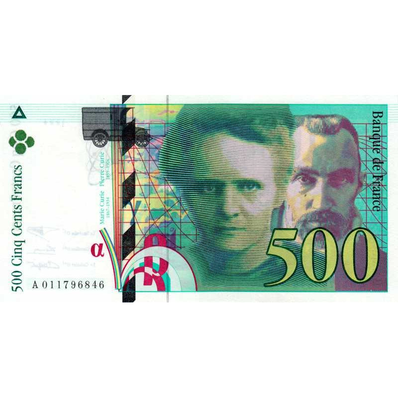 F 76f3-01 - 1994 - 500 francs - Pierre et Marie Curie - Série A - Variété - Etat : NEUF