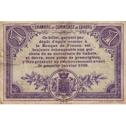 Cahors (Lot) - Pirot 35-14 - 1 franc - Série G. - 01/01/1915 - Etat : TB