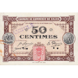 Calais - Pirot 36-10 - 50 centimes - Série 103 - 08/10/1915 - Annulé - Etat : SUP