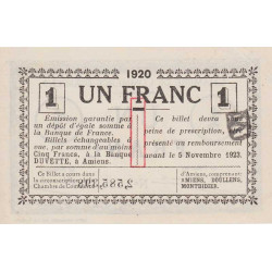Amiens - Pirot 7-51 - 1 franc - 1920 - Etat : SPL