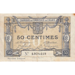 Calais - Pirot 36-42 - 50 centimes - 8e émission (1920) - Etat : TB+