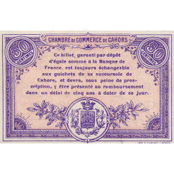 Cahors (Lot) - Pirot 35-5 - 50 centimes - Série E - 01/01/1915 - Etat : SUP