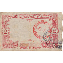 Cambrai - Pirot 37-13 variété 1 et 2 - 2 francs - 1e série - 15/09/1914 - Etat : TTB