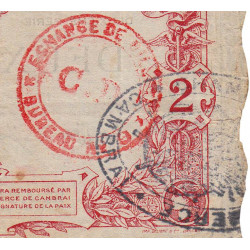Cambrai - Pirot 37-13 variété 1 et 2 - 2 francs - 1e série - 15/09/1914 - Etat : TTB
