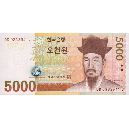 Corée du Sud - Pick 55a - 5'000 won - Série J DD - 2006 - Etat : NEUF