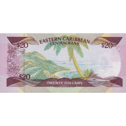 Caraïbes Est - Anguilla - Pick 24u - 20 dollars - Série A - 1988 - Etat : SPL
