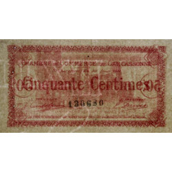 Carcassonne - Pirot 38-11 variété - 50 centimes - 1917 - Etat : SUP