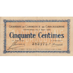 Carcassonne - Pirot 38-15 - 50 centimes - 1920 - Etat : TTB