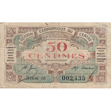 Région économique du Centre - Pirot 40-5 - 50 centimes - Série 16 - Sans date - Etat : B-