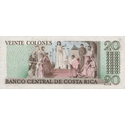 Costa Rica - Pick 238b - 20 colones - 11/07/1973 - Etat : NEUF