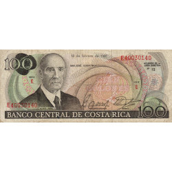 Costa Rica - Pick 248b - 100 colones - 18/02/1987 - Etat : TB-