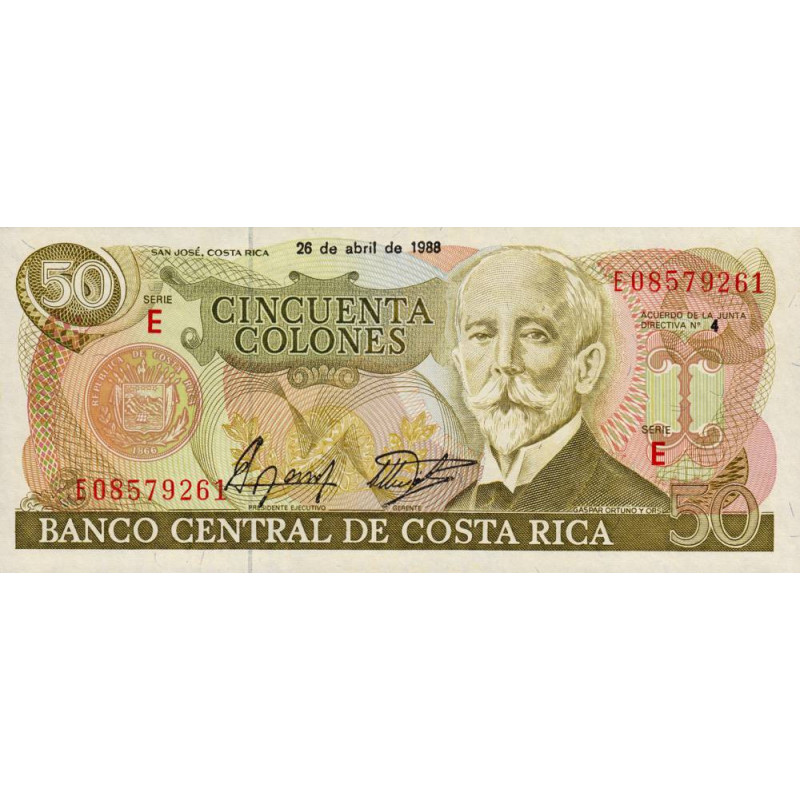 Costa Rica - Pick 253 - 50 colones - 26/04/1988 - Etat : NEUF