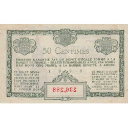 Amiens - Pirot 7-55 - 50 centimes - 1922 - Etat : SPL
