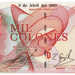 Costa Rica - Pick 264d - 1'000 colones - 09/04/2003 - Etat : NEUF