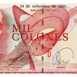 Costa Rica - Pick 264f - 1'000 colones - 14/09/2005 - Etat : NEUF