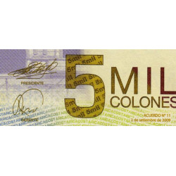 Costa Rica - Pick 276a - 5'000 colones - Série A - 02/09/2009 - Etat : NEUF