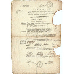 Assignat - Document concernant le graveur GATTEAUX - 1795